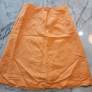 Felicity Linen Blend Orange Skirt Size 6